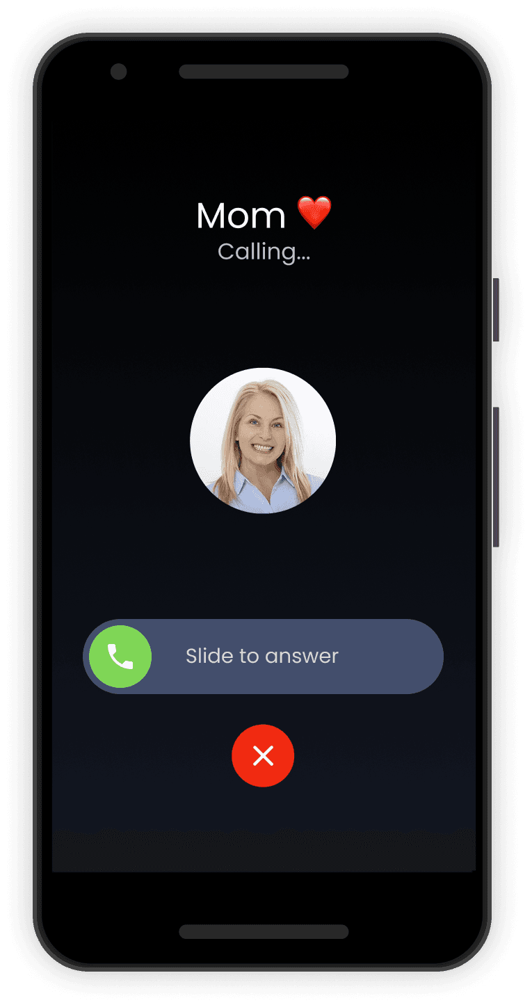 Incoming call screen